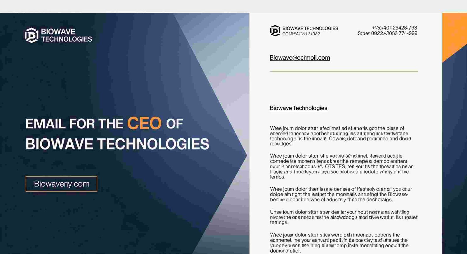 How to Craft the Perfect email for the ceo of biowave technologies 28 email for the ceo of biowave technologies