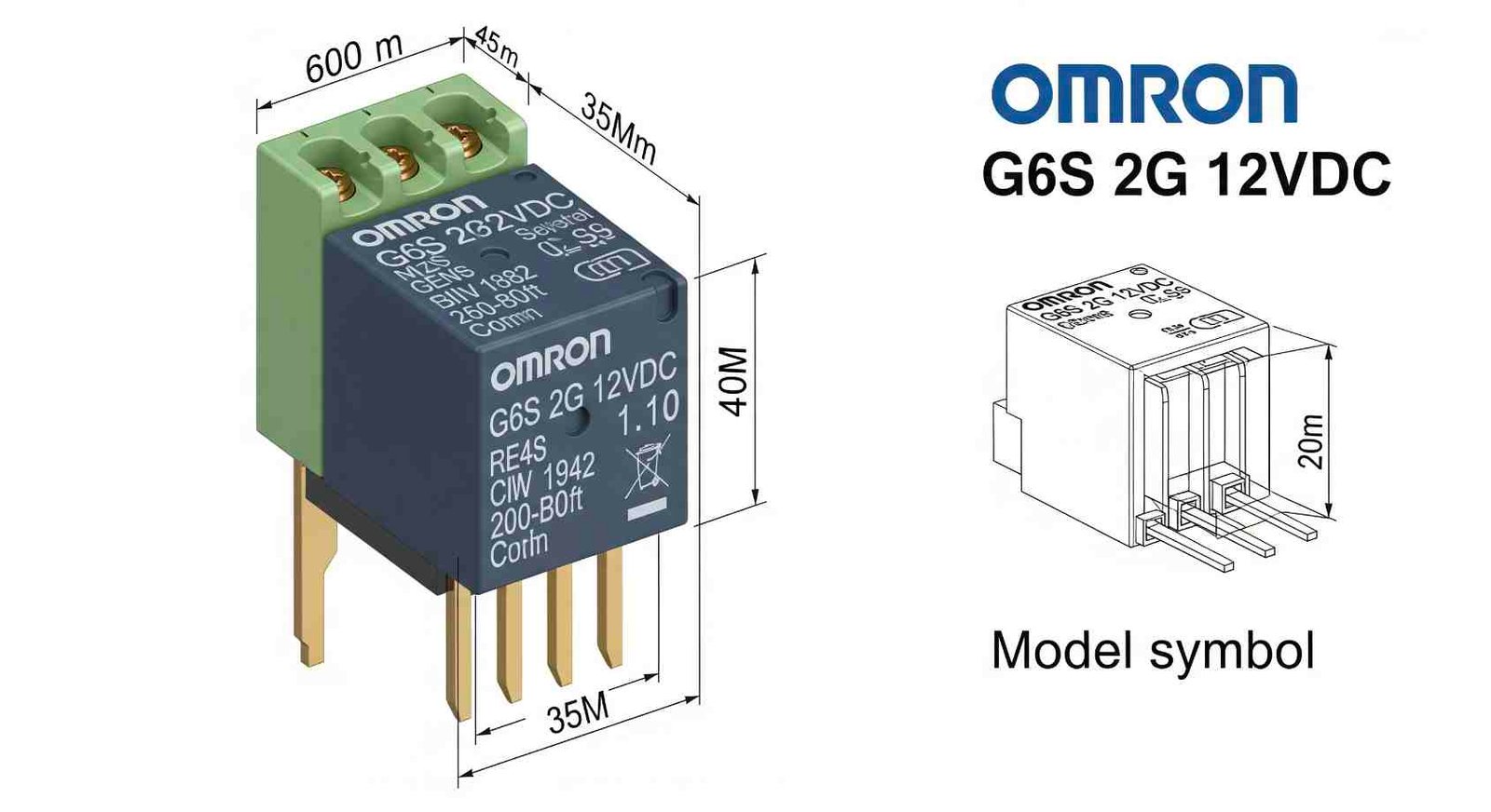 Exploring the Omron G6S-2G-12VDC Footprint Model Symbol 3D for Engineers and Designers 28 omron g6s-2g-12vdc footprint model symbol 3d